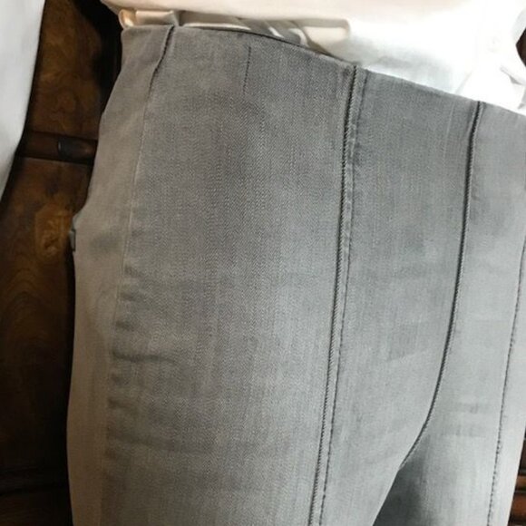 NWOT Motto Silver Gray Hollywood Waist Top Seamed Stretch Ankle Jean - Picture 6 of 10